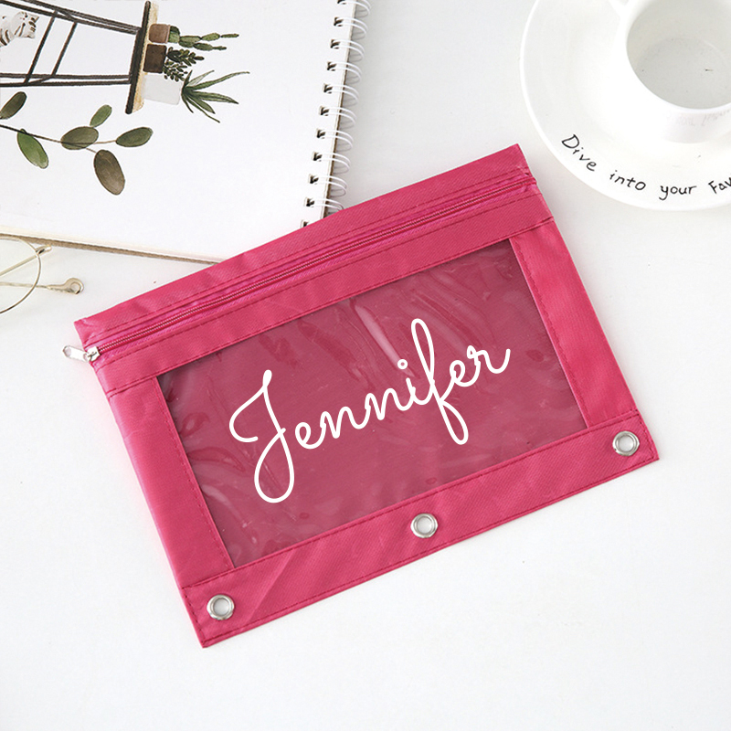 Personalized Canvas Zipper Kid Pencil Case