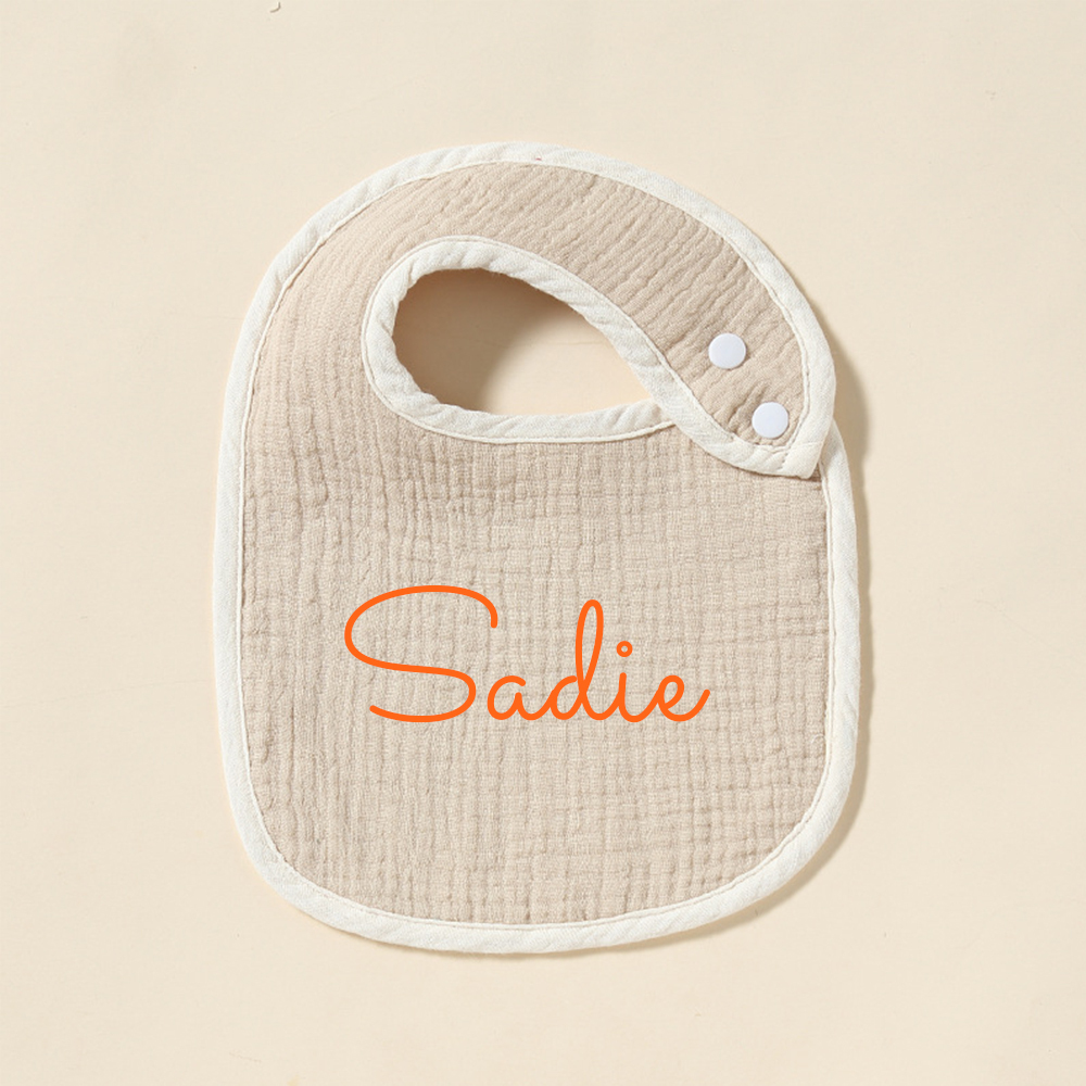 Personalized Embroidered Baby Cotton Bibs | CWBaby306