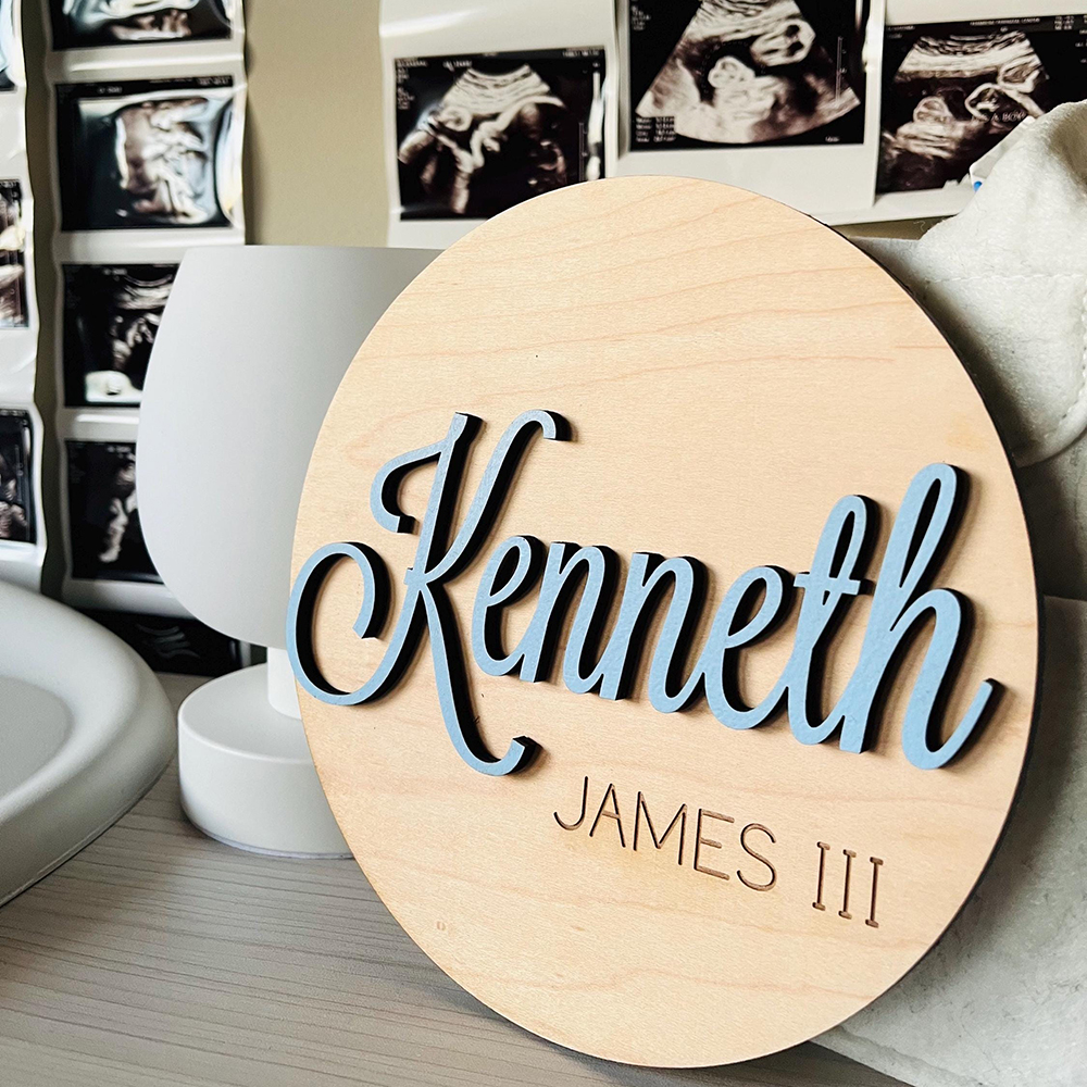 Personalized Wooden Newborn Baby Name Sign | CWBaby95