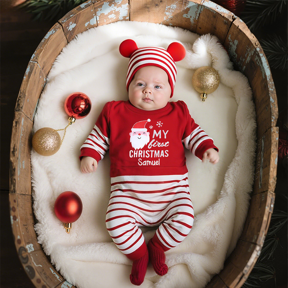 Personalized Baby Christmas 3pcs Outfit Set | MCGift158
