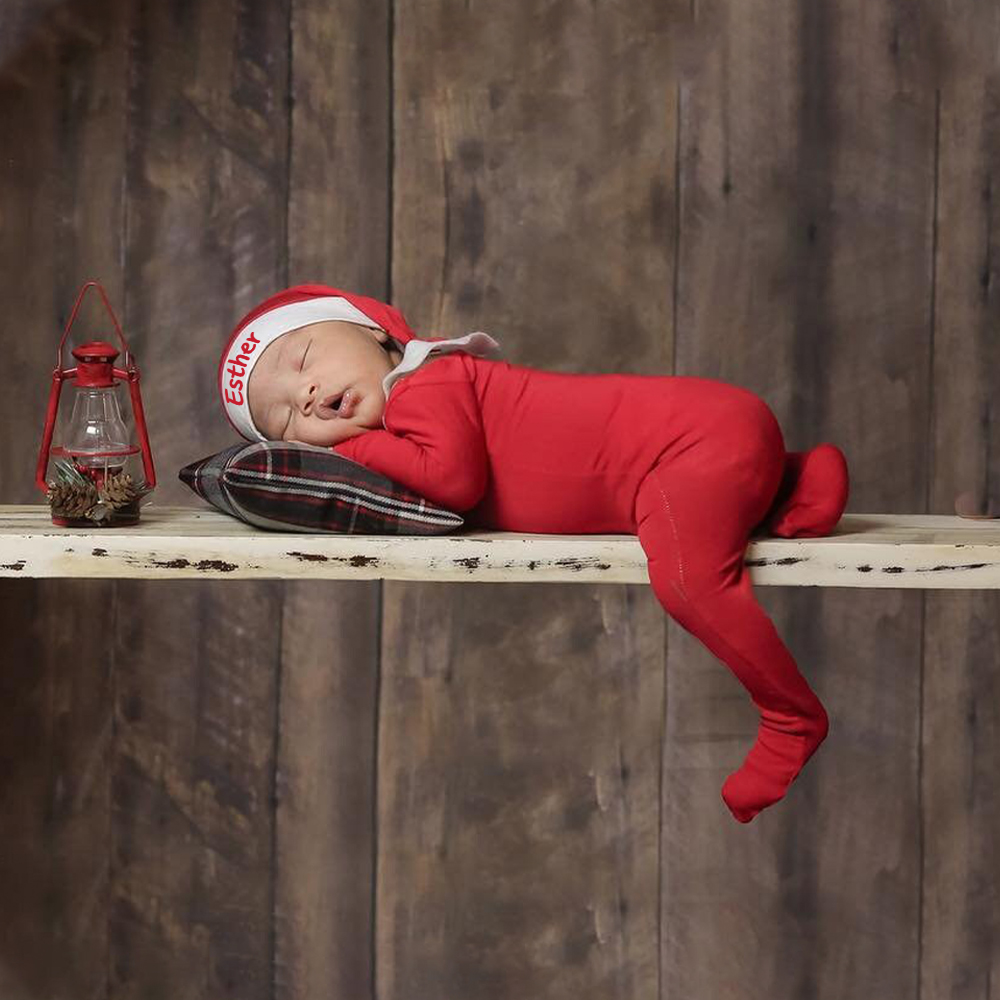 Personalized Christmas Newborn Prop Set Lovely Outfit | MCGift168