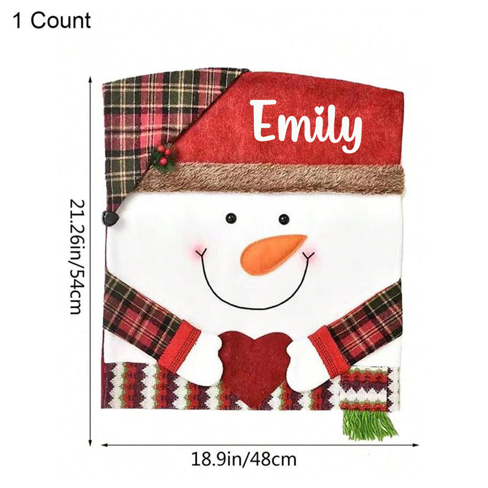 Personalized Handmade Christmas Santa Decor Chair Cover | MCGift173