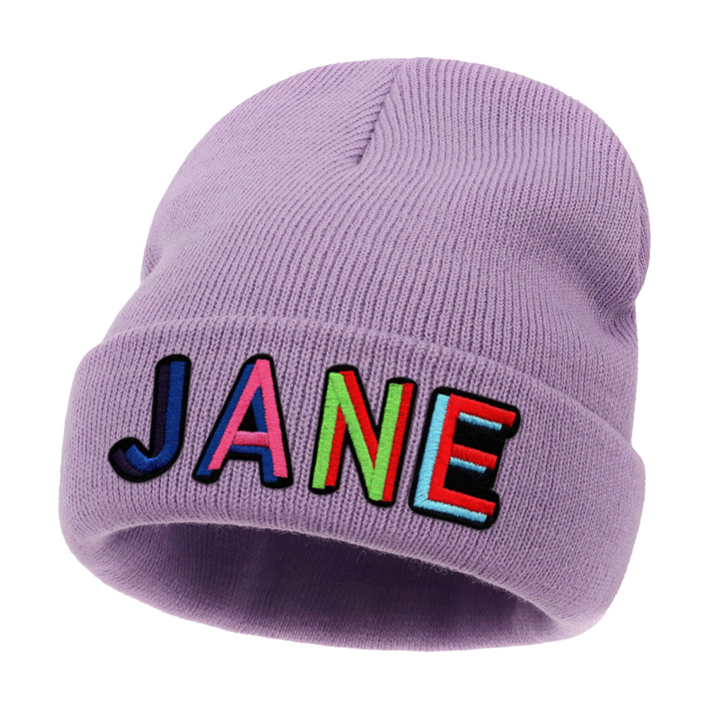 Personalized Colourful Funky Letter Patch Beanies For Kid & Adult | HSKid66