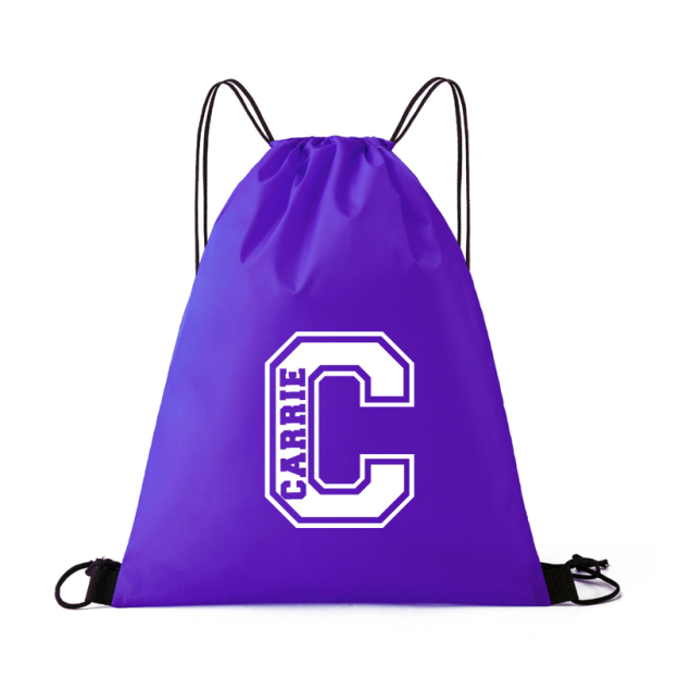 Personalized Initial & Name Beach Drawstring Rucksack Bag | CWBeach70