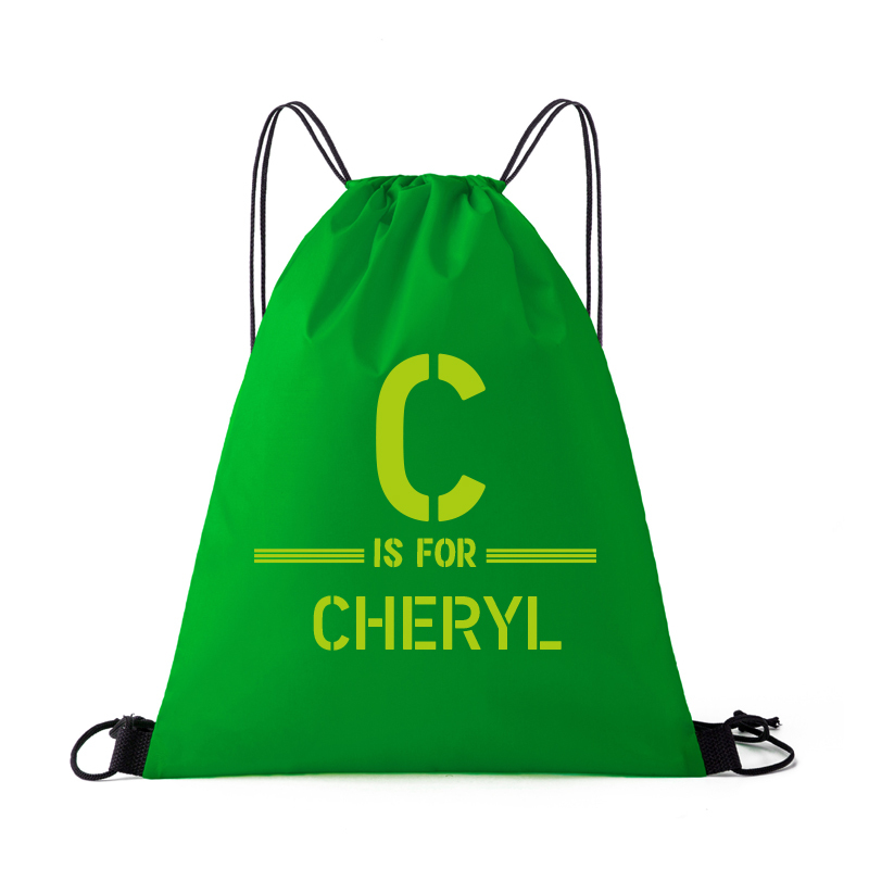 Personalized Initial & Name Beach Drawstring Rucksack Bag | CWBeach71