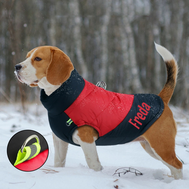 Personalized Pet Winter Warm Windproof Puffer Jacket | BKPet246