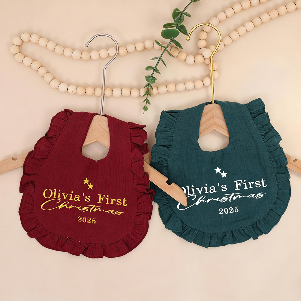 Personalized Embroidered Baby Christmas Bib | MCGift19101