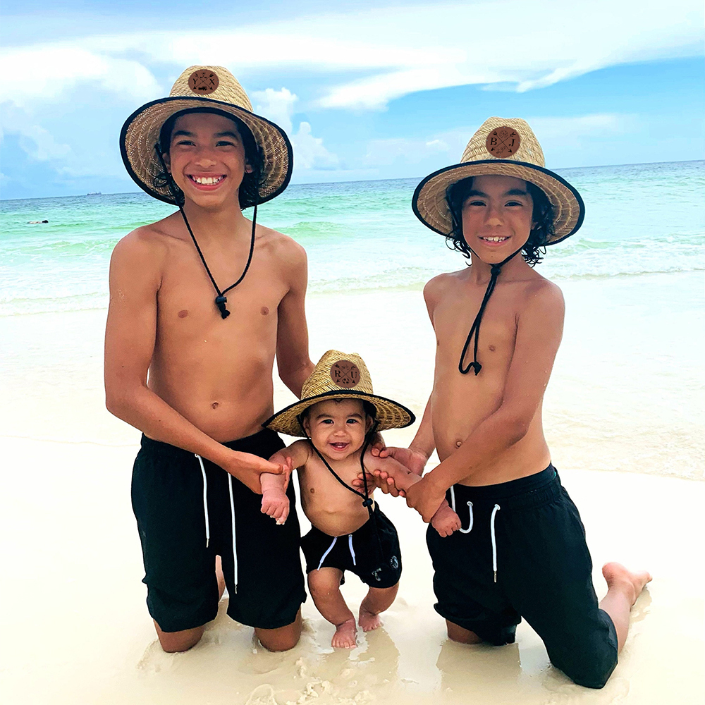 Personalized Summer Leather Patch Straw Hat for Comfort & Unique | CWBeach80