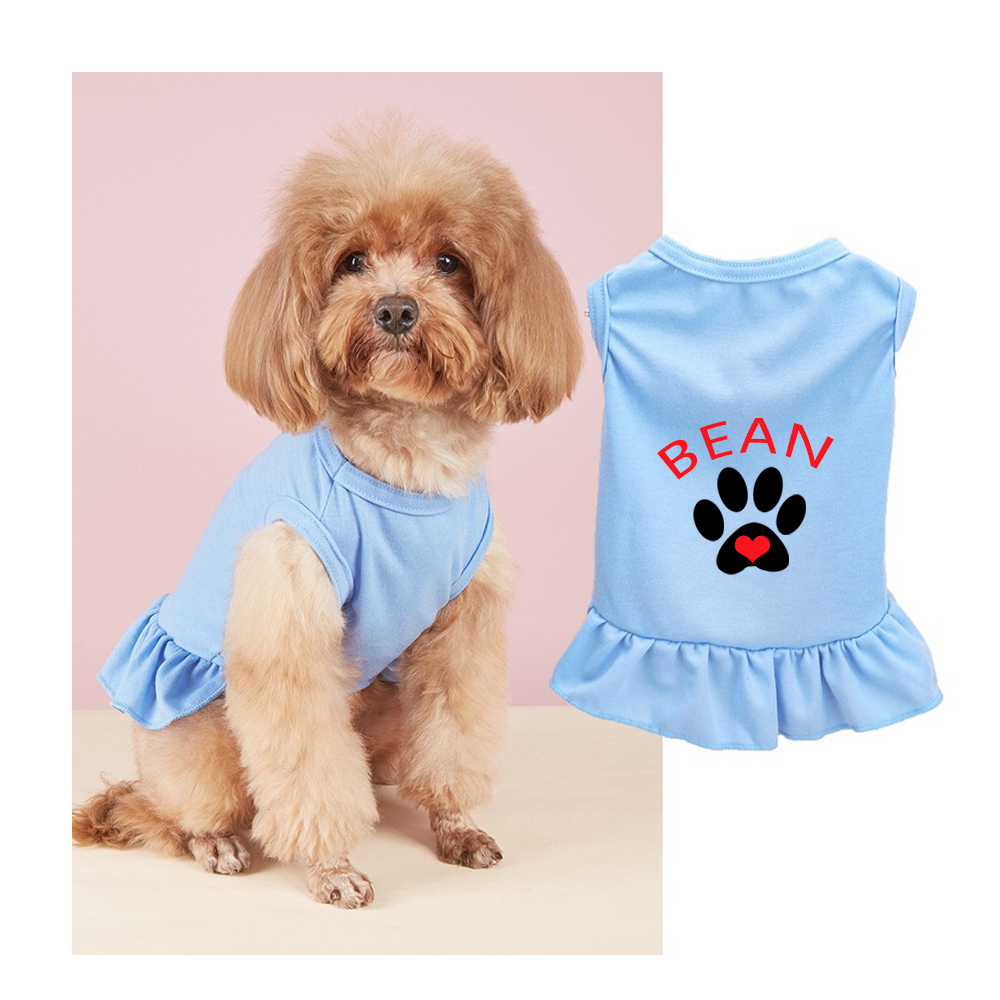 Personalized Soft Puppy Dress with Ruffle | CWPet26