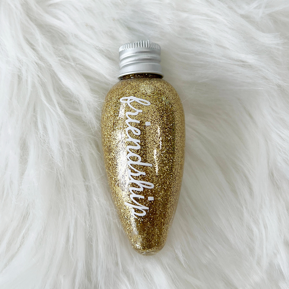 Personalised Glitter Lightbulb Special Christmas Ornament | MCGift212