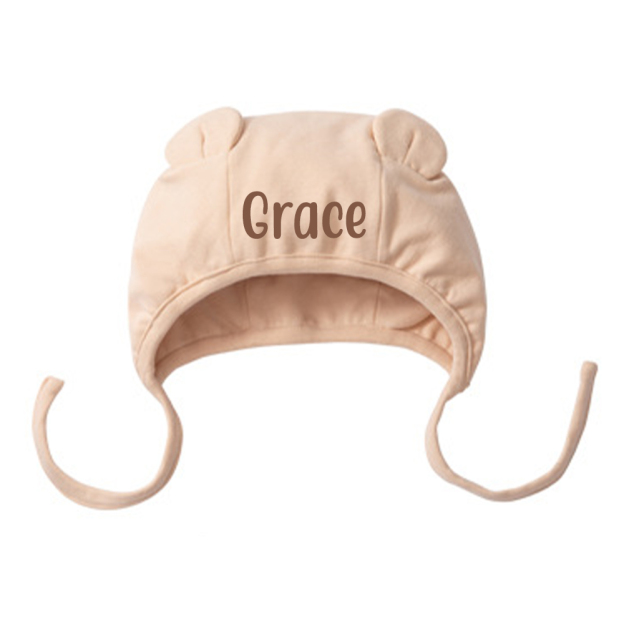 Personalized Lovely Bear Ear Protection Warm Hat | HSKid74