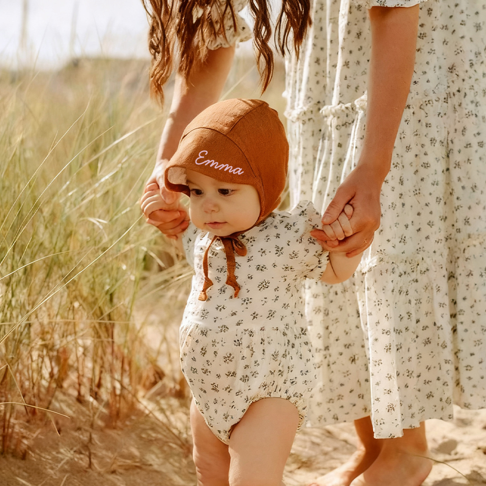 Personalized Organic Cotton Linen Sun Hat | HSKid75