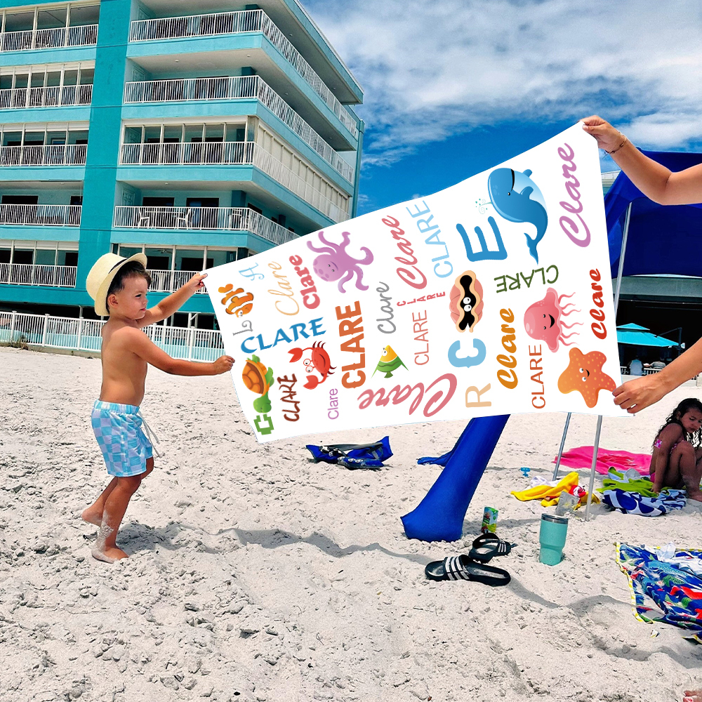 Personalized Lovely Kid Towel for Summer & Beach | CWTowel115