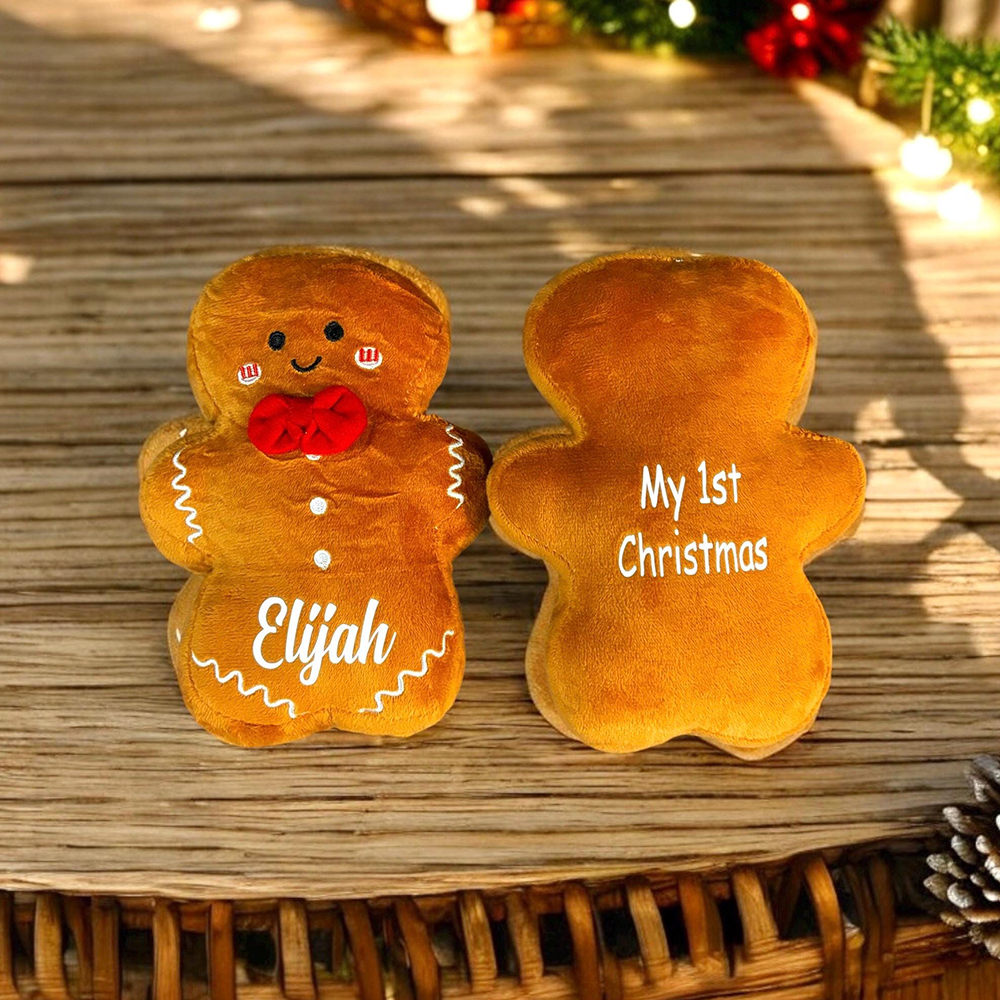 Personalized Christmas Gingerbread Plush Toys Ornament | MCGift224