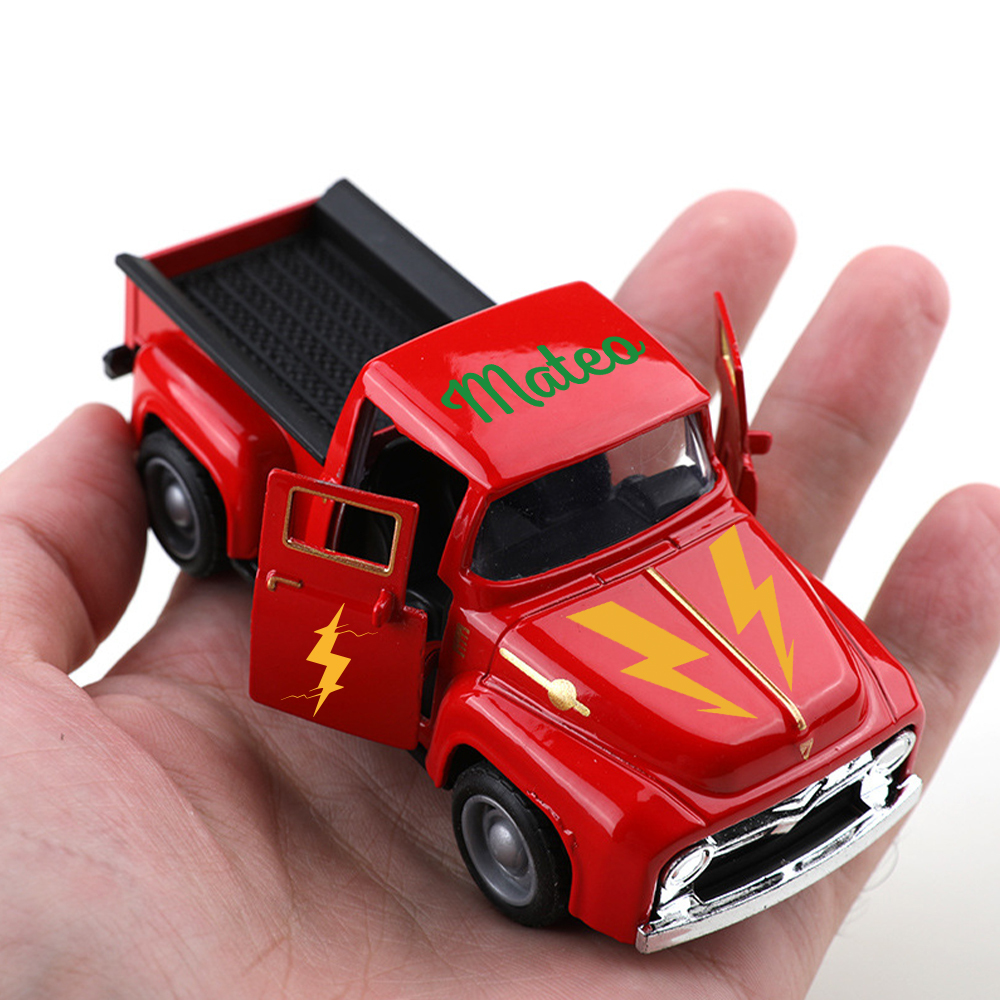 Personalized Toy Pickup Truck Custom Name & Pattern | CWToy167