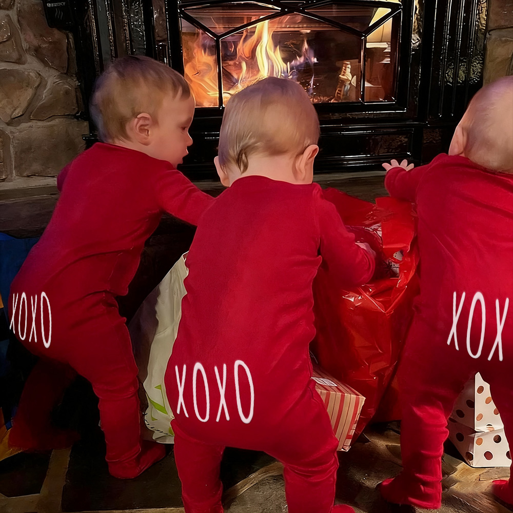 Personalized Baby First Valentines Cozy Soft Long Sleeve Romper | CWBaby363