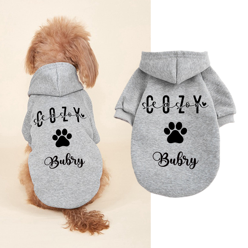 Personalized Cozy Season Warm Puppy Hoodie | BKPet282