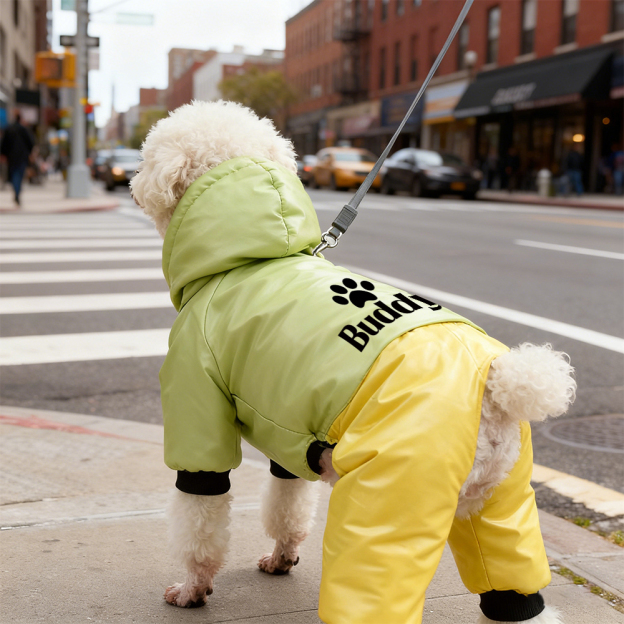 Personalized Pet Winter Warm Windproof Puffer Jacket | BKPet286