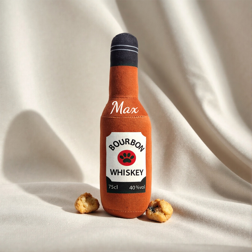 Personalized Pet Durable Wine Bottles Squeaky Toy | BKPet291