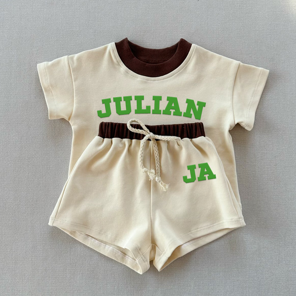 Personalized Embroidery Baby Cotton Cozy Soft Colourful Outfit Set | CWBaby380