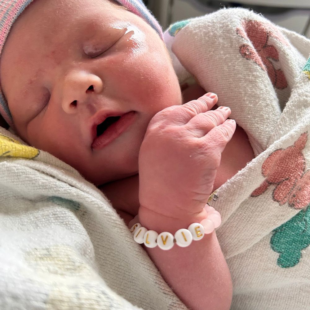 Personalized Baby Jewelry Rose Quartz Bracelet | CWBeach206