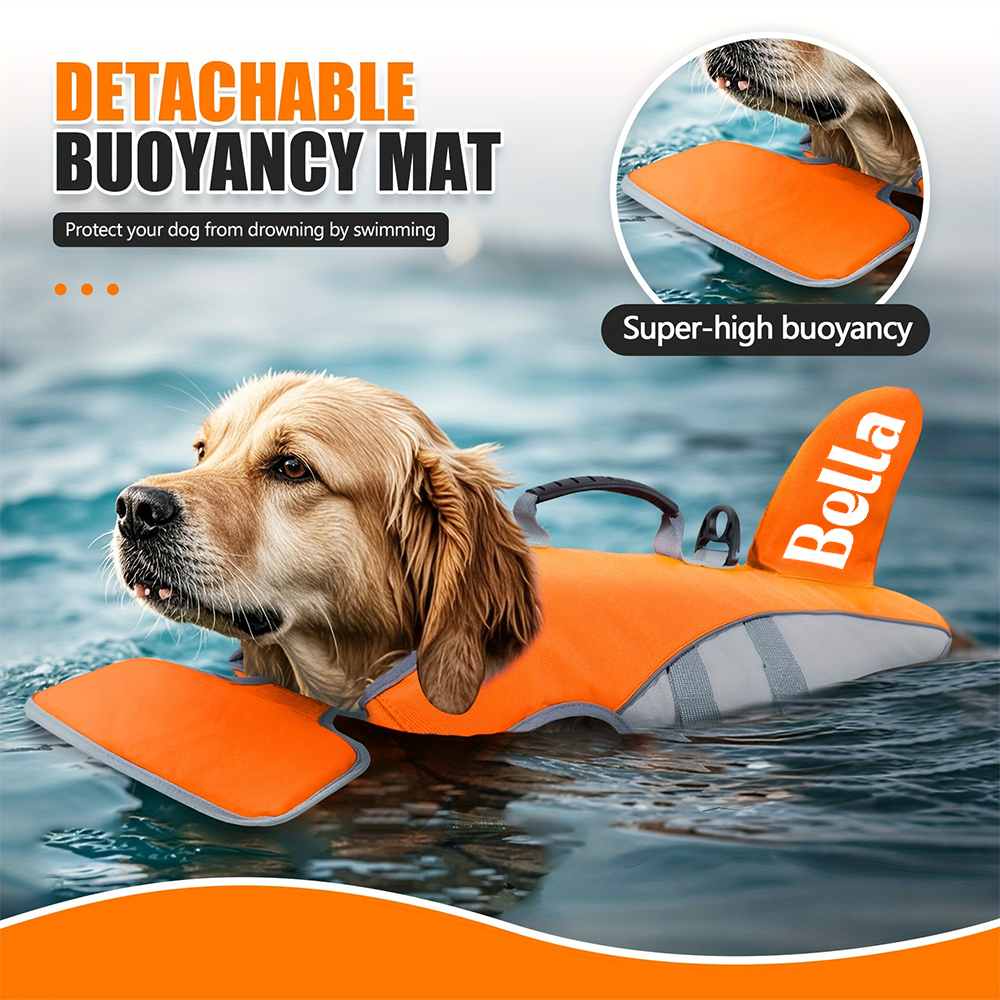 Personalized Pet Outdoor Swimming Life Shark Vest | BKPet311