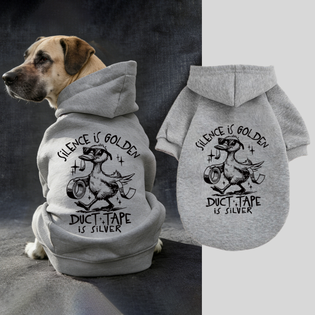 Silence Is Golden Sarcastic Puppy Hoodie | BKPet324