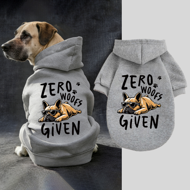ZERO WOOFS GIVEN Puppy Hoodie | BKPet332