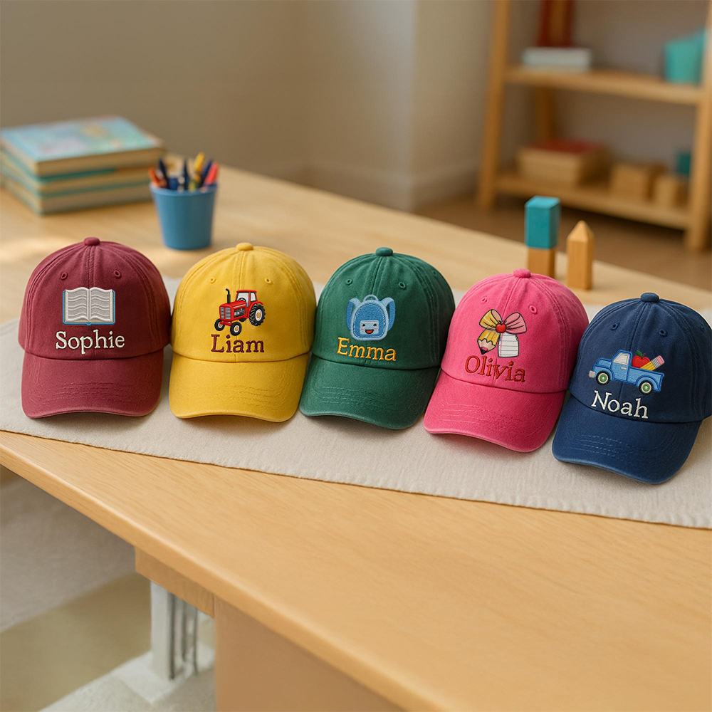 Personalized Embroidery Cute Icon Summer Baseball Hat For Kid | Hskid82