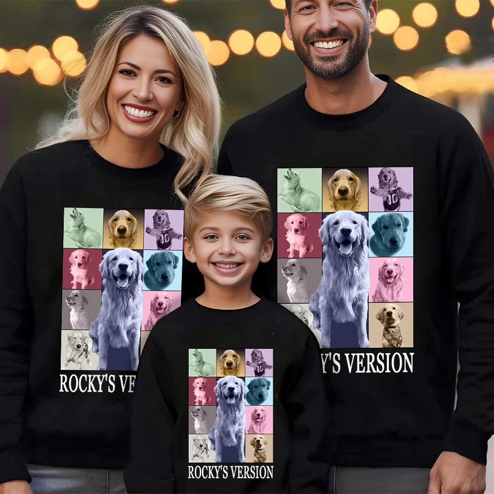 Personalized Pet Version Collage Crew Neck Sweatshirt | BKPet352