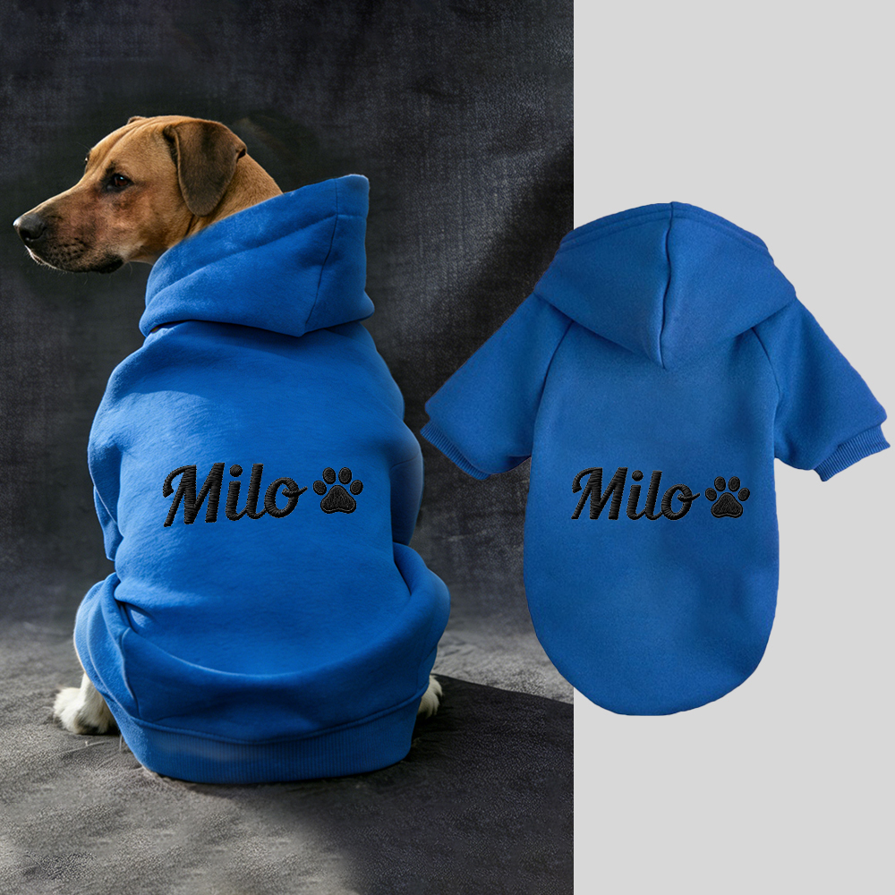 Personalized Embroidery Warm Soft Puppy Hoodie | BKPet362