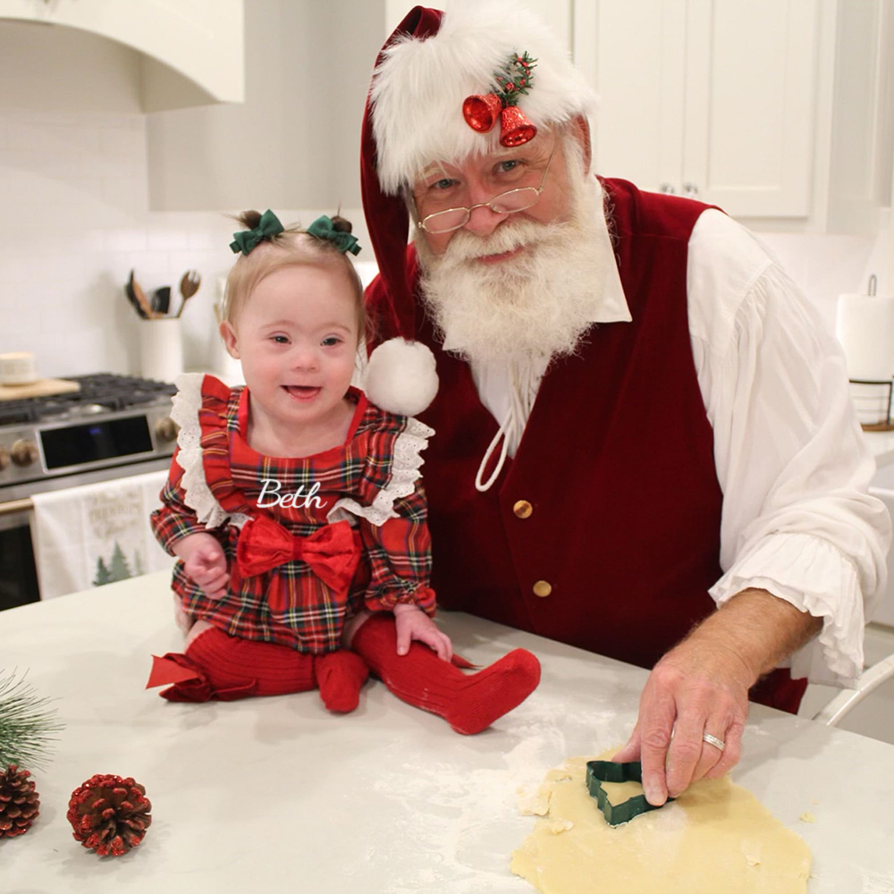 Personalized Christmas Baby Girl Lovely Plaid Romper | MCGift365