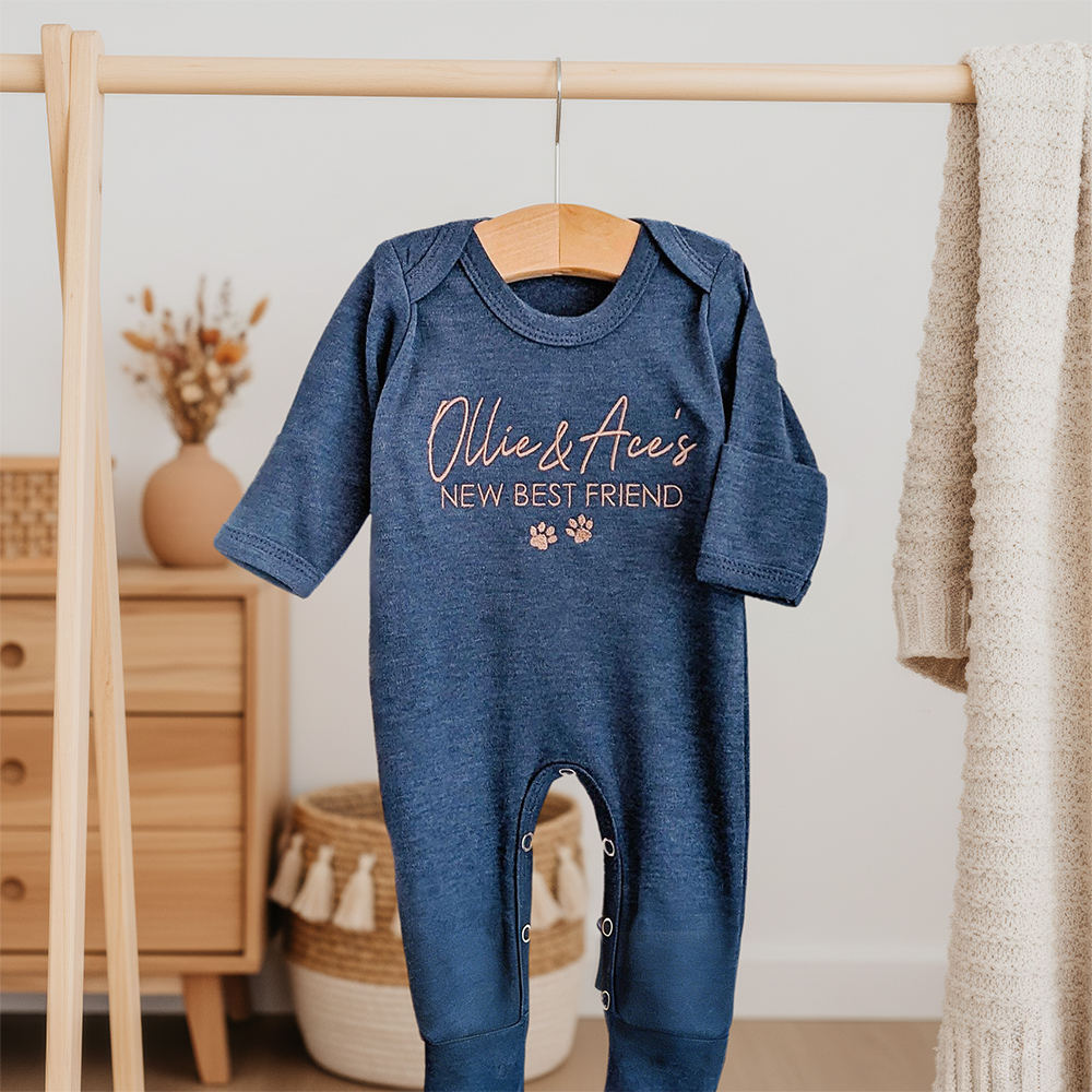 Personalized Embroidery Baby Coming Home Romper and Hat Set | CWBaby389