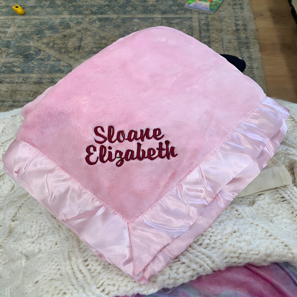 Personalized Embroidered Soft Plush Baby Blanket | CWBaby396