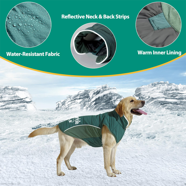 Personalized Pet Large Size Winter Warm Puffer Vest | BKPet404