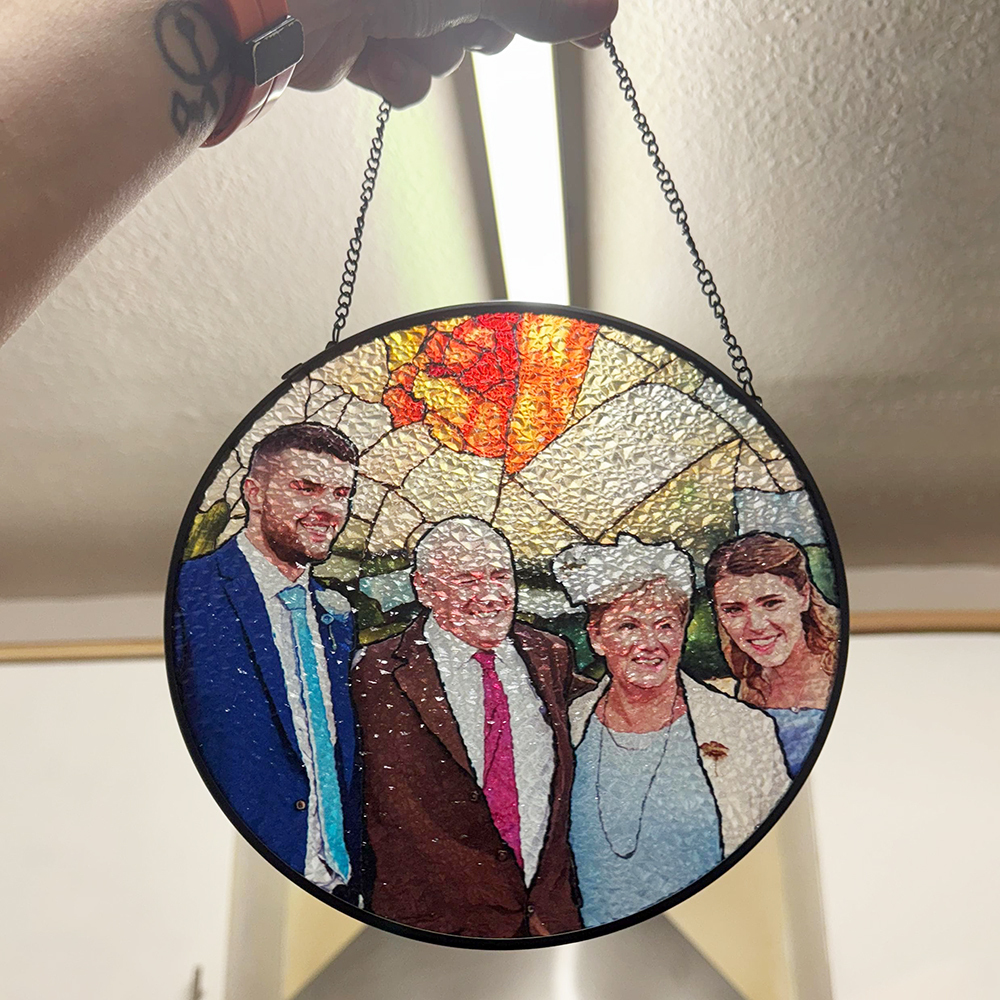 Personalized Family Portrait Window Hanging Ornament | CWGift32