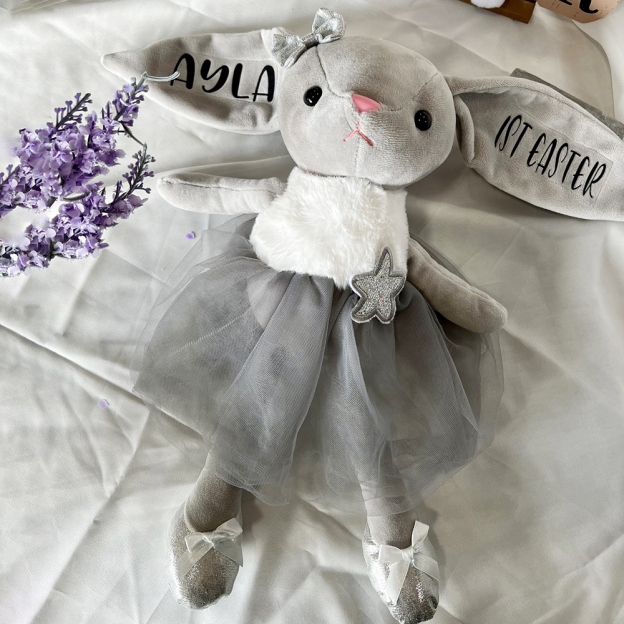 Personalized Kid Ballerina Bunny Plush Doll | CWToy178