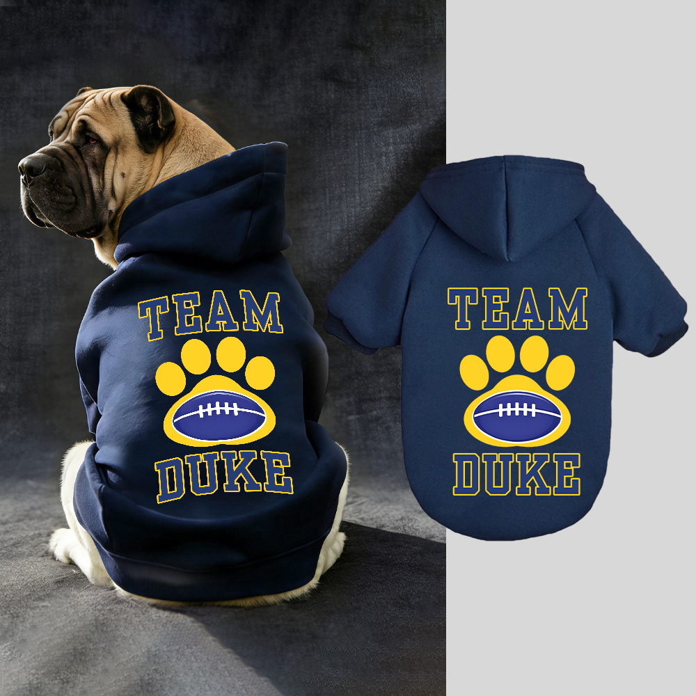 Personalized Football Team Pet Paw Soft Hoodie | BKPet427