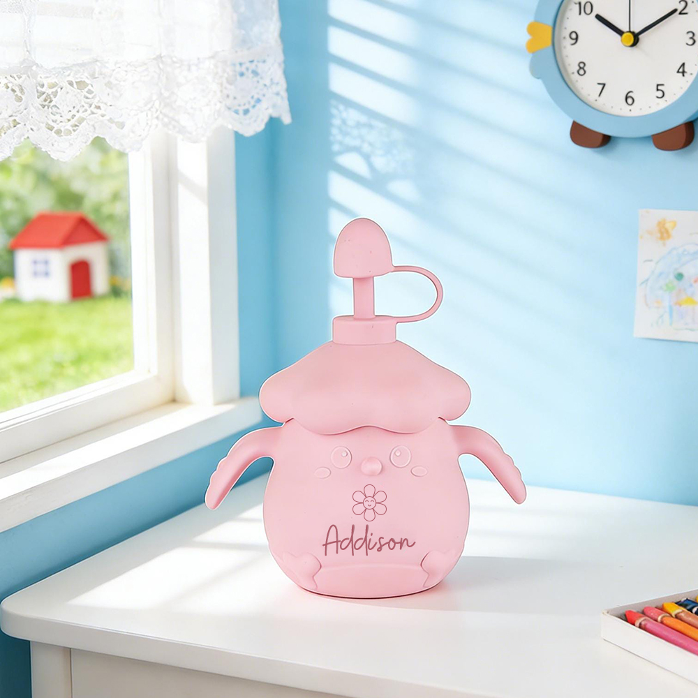 Personalised Baby Food Grade Sippy Silicone Cup | CWBaby450