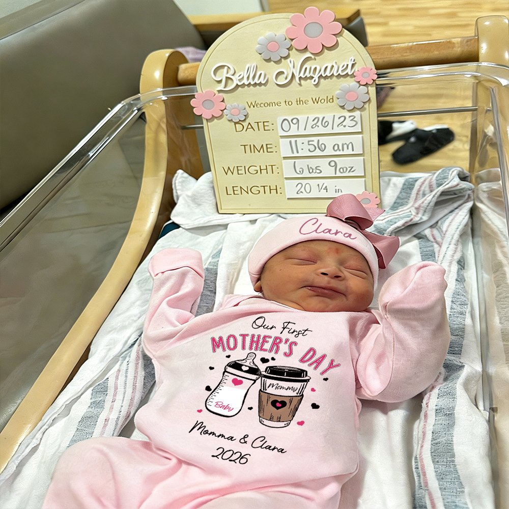 Personalized My First Mother's Day Baby Girl Coming Home Outfit | CWBaby454