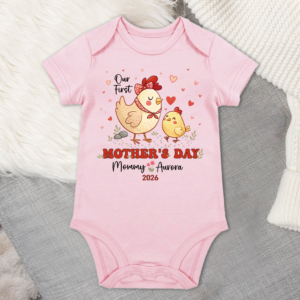 Personalized First Mother's Day Mommy and Baby Outfit | CWFamily128