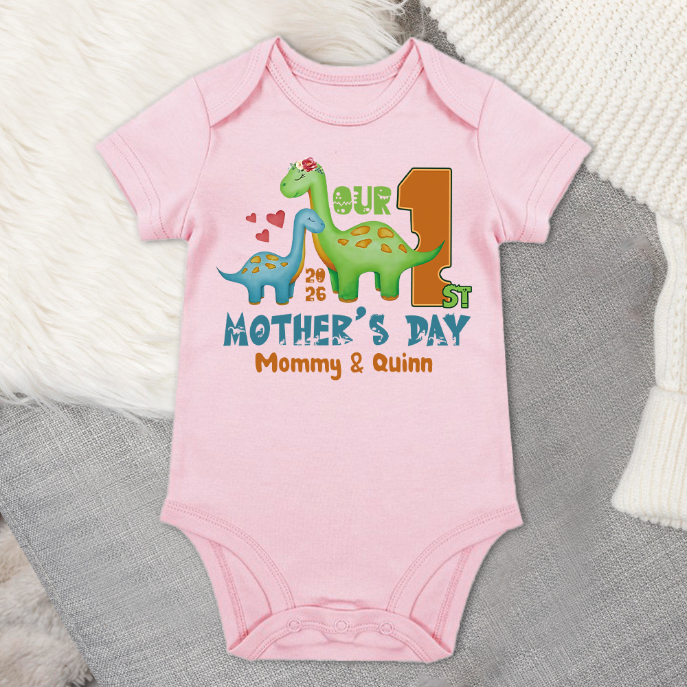 Personalized First Mother's Day Mommy and Baby Outfit | CWFamily130