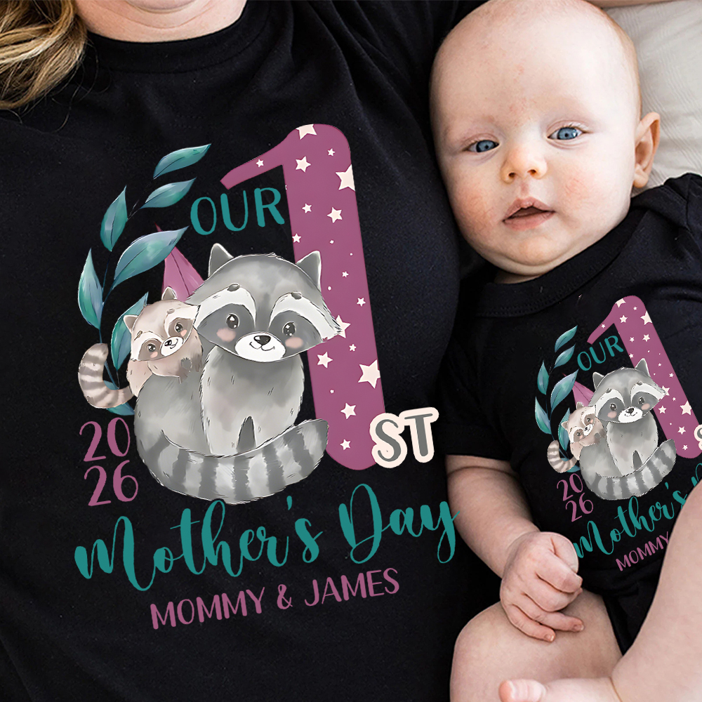 Personalized First Mother's Day Mommy and Baby Outfit | CWFamily131