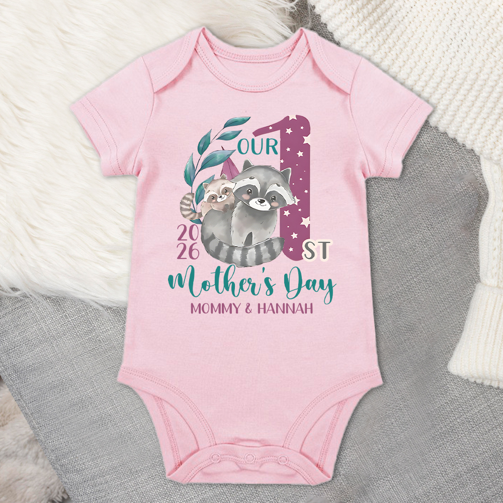 Personalized First Mother's Day Mommy and Baby Outfit | CWFamily131