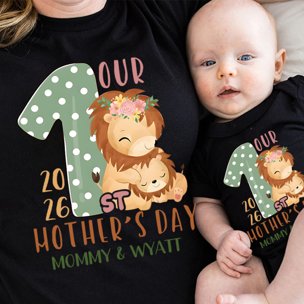 Personalized First Mother's Day Mommy and Baby Outfit | CWFamily132