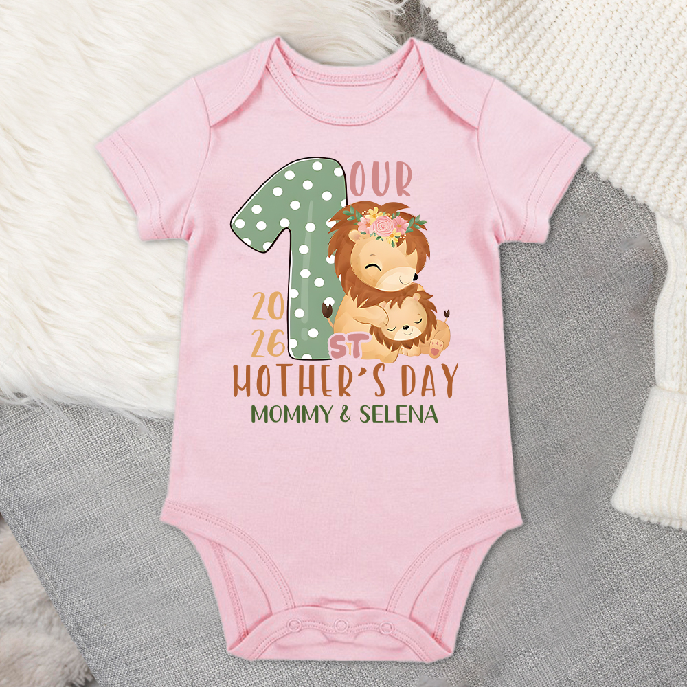 Personalized First Mother's Day Mommy and Baby Outfit | CWFamily132