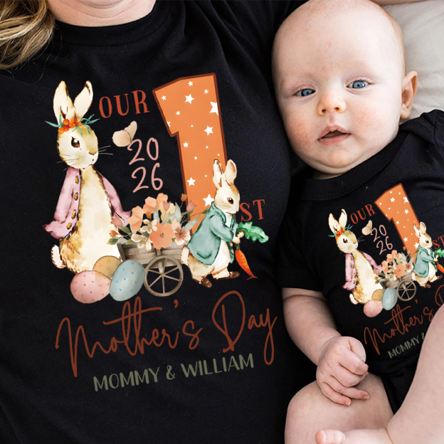 Personalized First Mother's Day Mommy and Baby Outfit | CWFamily133
