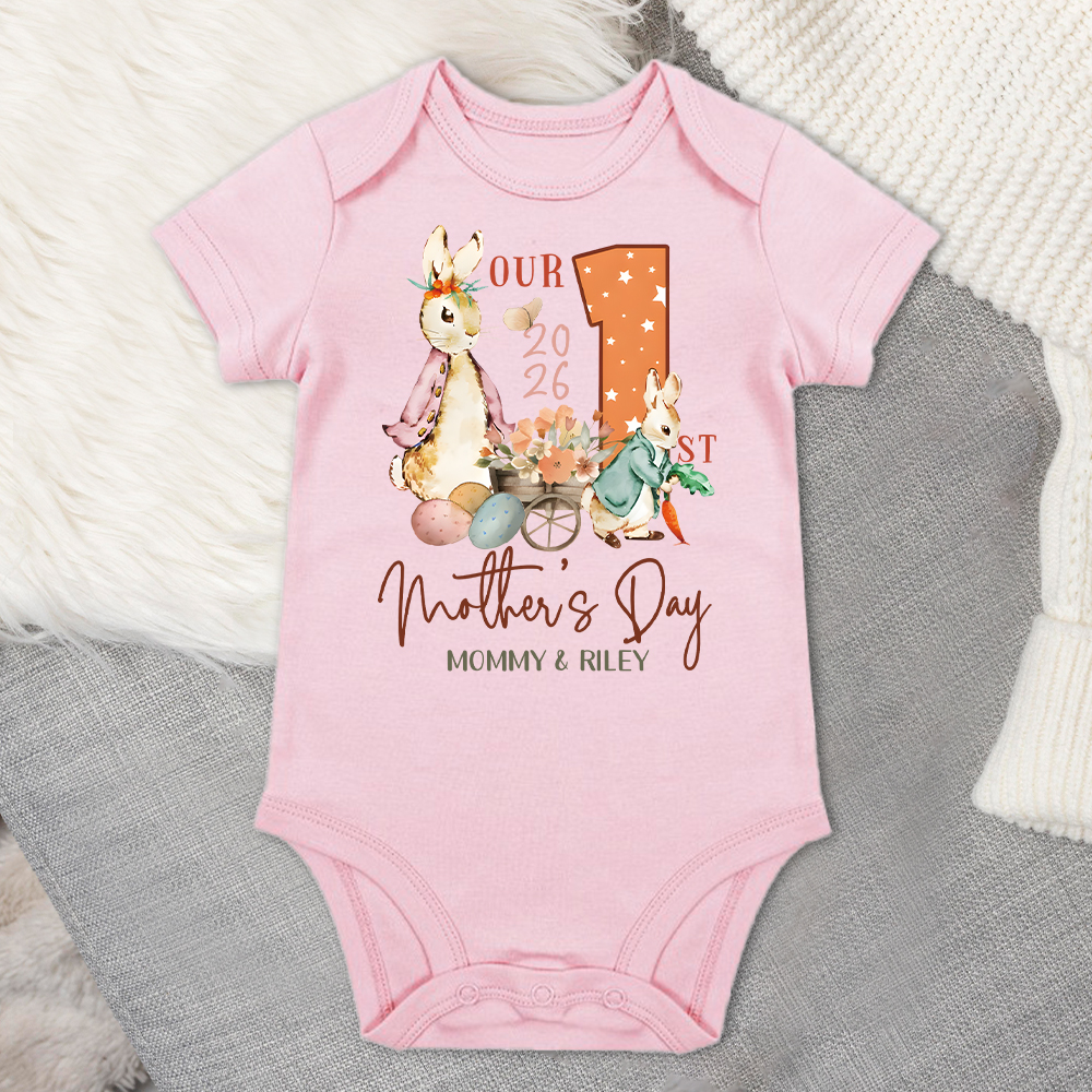 Personalized First Mother's Day Mommy and Baby Outfit | CWFamily133