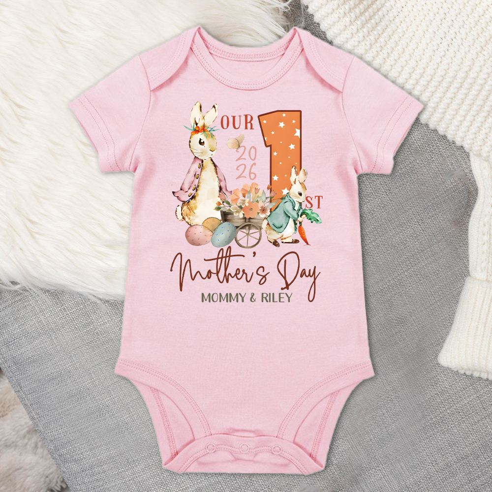 Personalized First Mother's Day Mommy and Baby Outfit | CWFamily133
