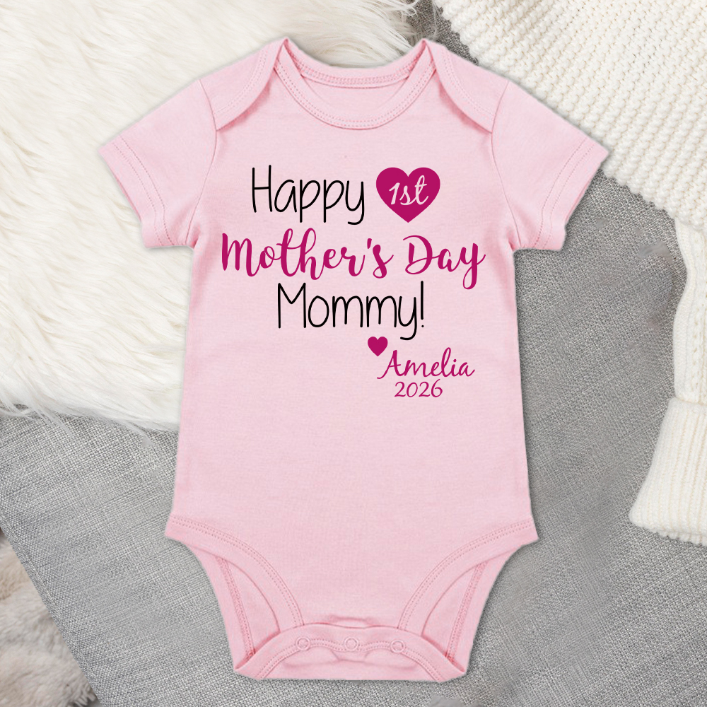 Personalized First Mother's Day Mommy and Baby Outfit | CWFamily139